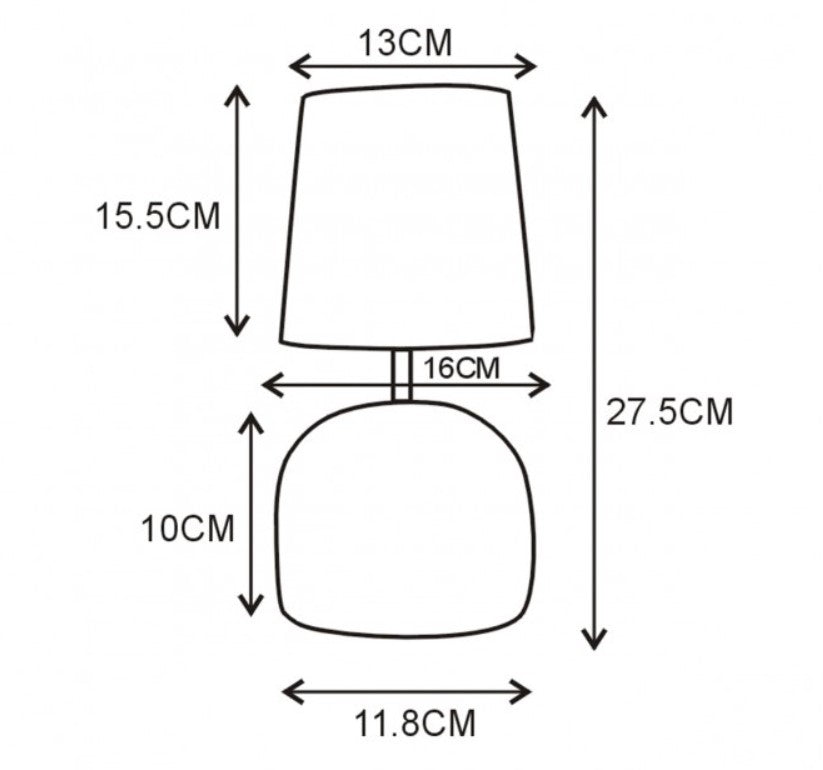 Candeeiro de mesa Baxter - Azul e Branco
