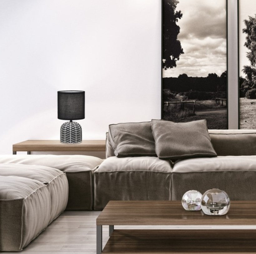 Candeeiro de mesa Darren - Preto e Branco