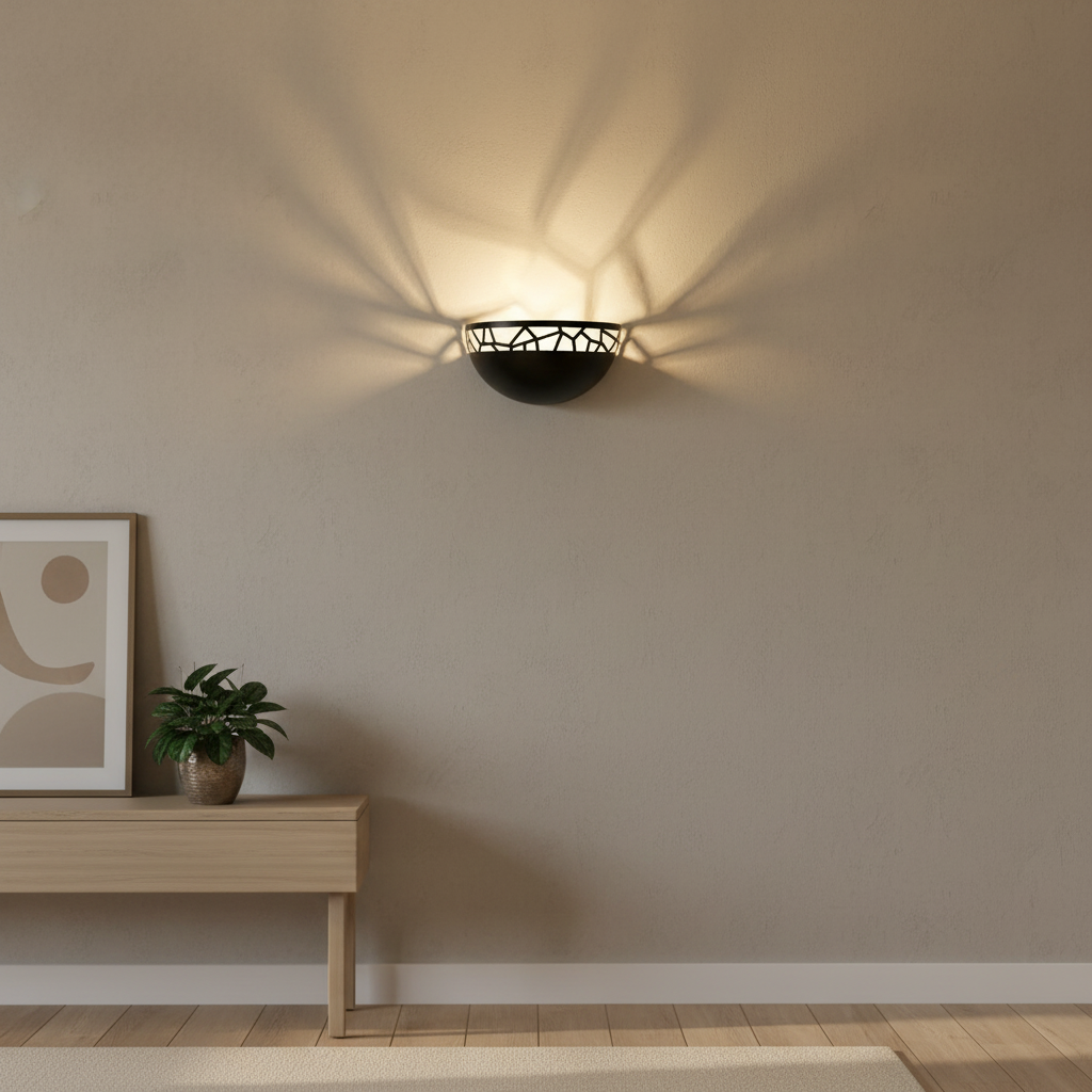 Aplique de Parede PANG Preto – Design Moderno E27