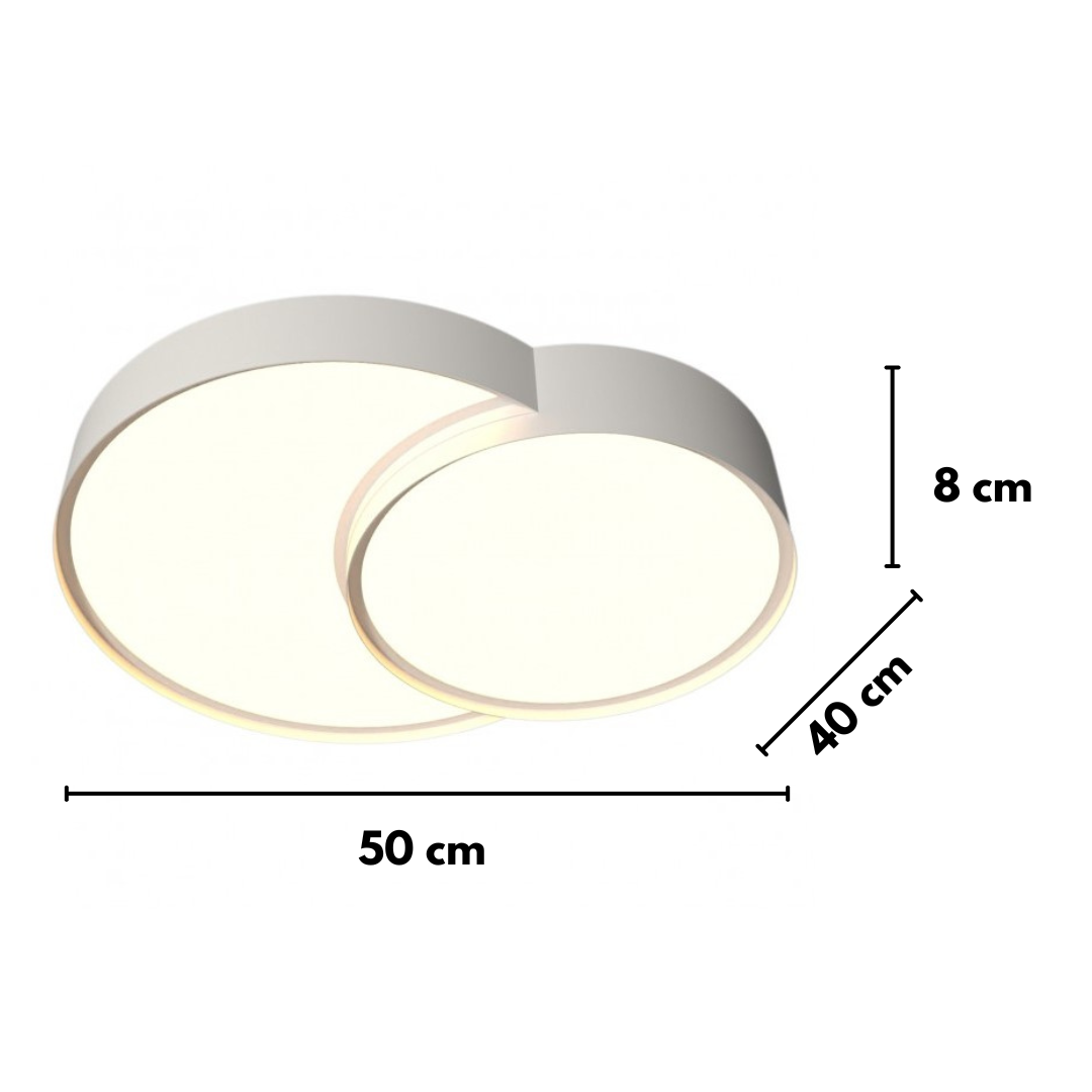 Candeeiro de Teto LED NIRO 62W – Plafon Regulável com Comando | Luz Ajustável Preto