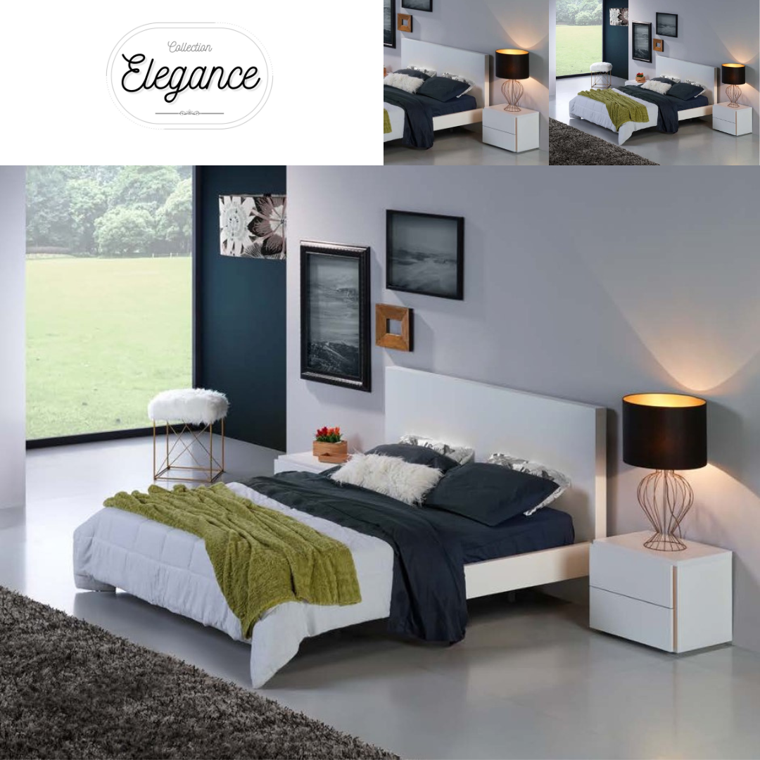 Cama de Casal Elegance (Cabeceira lisa)