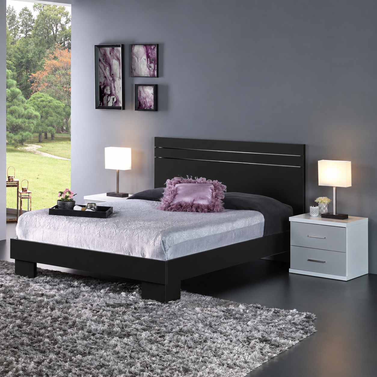 Cama Casal EXCLUSIVE (com frisos e peseira com pés)