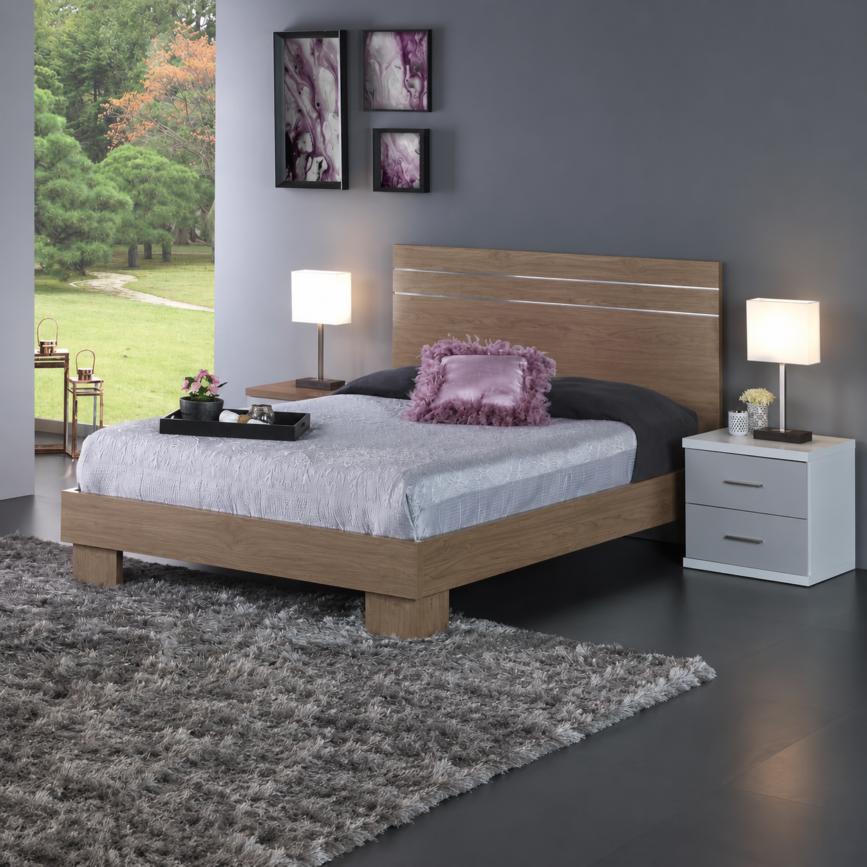 Cama Casal EXCLUSIVE (com frisos e peseira com pés)