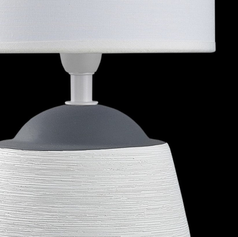 Candeeiro de mesa Albany - Branco e Cinza