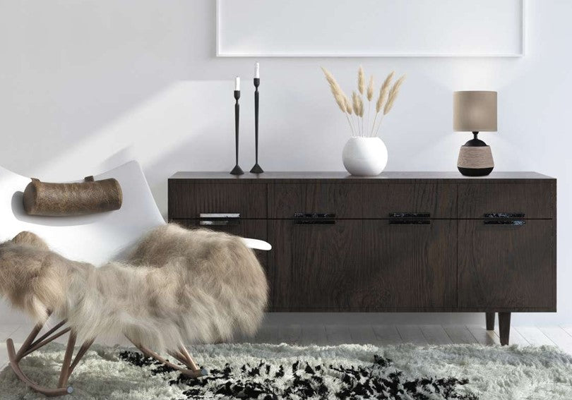 Candeeiro de mesa Albany - Castanho e Preto