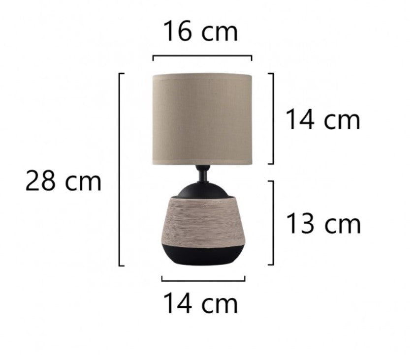 Candeeiro de mesa Albany - Castanho e Preto