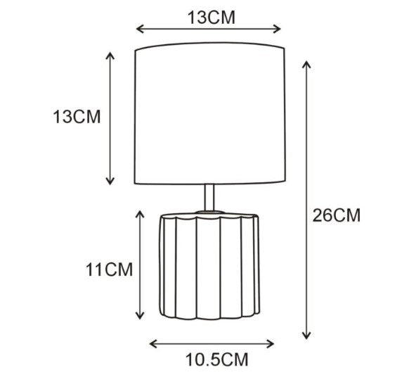 Candeeiro de mesa Barlow - Bege