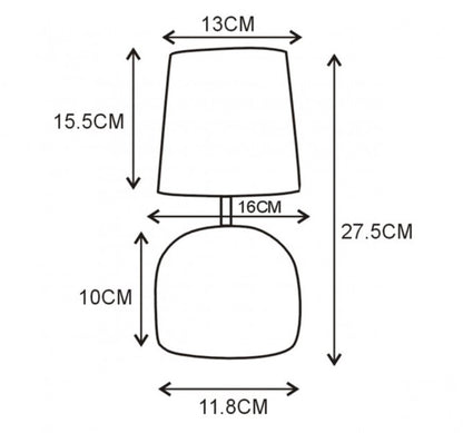 Candeeiro de mesa Baxter - Azul e Branco