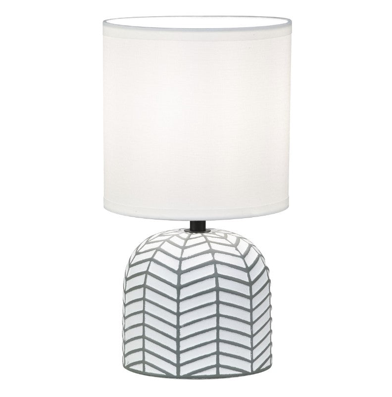 Candeeiro de mesa Darren - Branco e Cinza