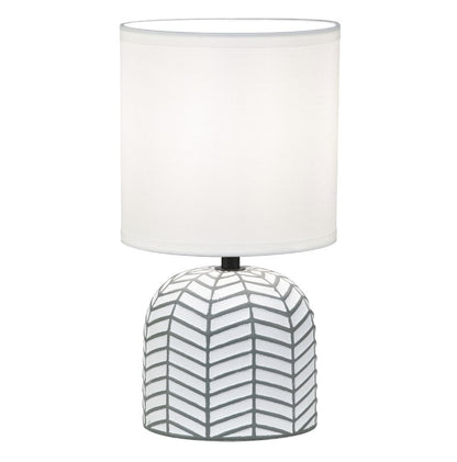 Candeeiro de mesa Darren - Branco e Cinza