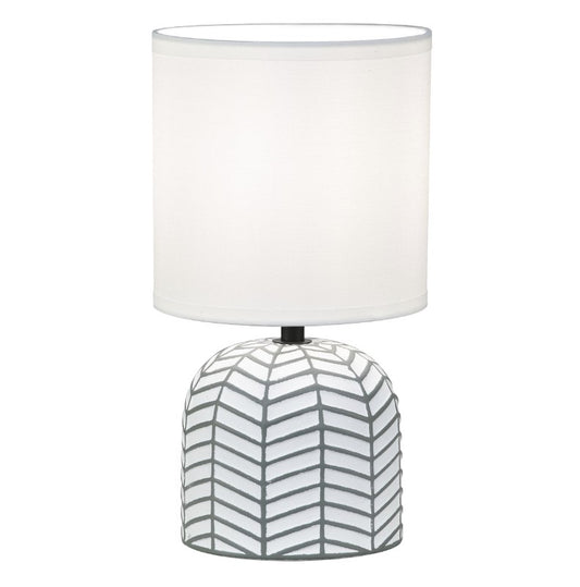 Candeeiro de mesa Darren - Branco e Cinza