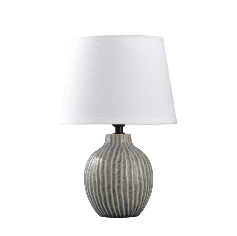 Candeeiro de mesa Farlan - Cinzento e Branco