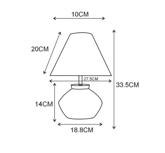 Candeeiro de mesa Larry - Pedra Cinzento