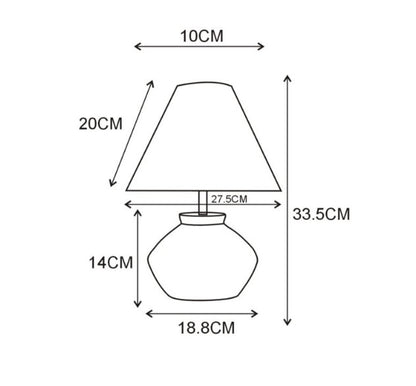 Candeeiro de mesa Larry - Pedra Bege