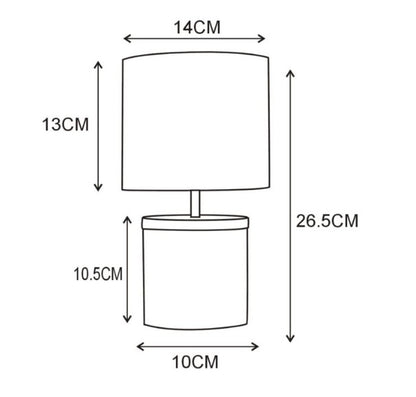 Candeeiro de mesa Tirol - Cinzento e Preto