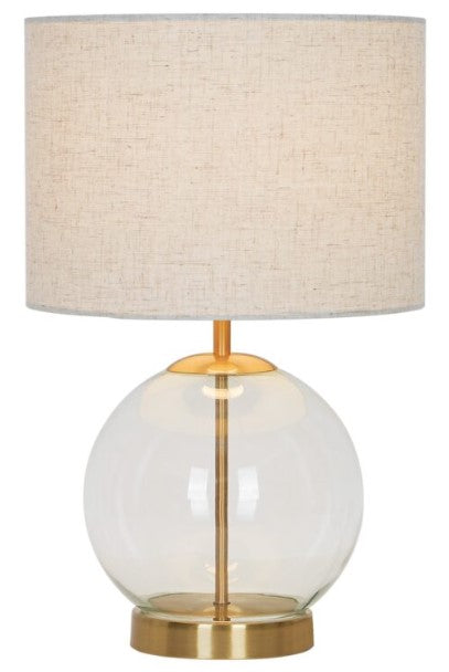 Candeeiro de mesa Carpari - Latão Ouro e Bege