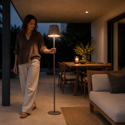 Candeeiro de Mesa a Bateria SUNSET – Recarregável, Altura Ajustável | Luz Quente Sem Fios