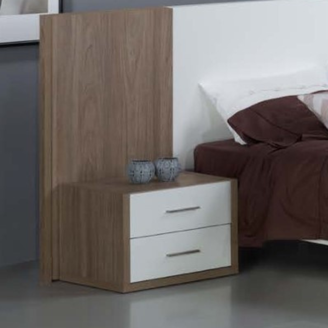 Mesa de Cabeceira Elegance (2 Gavetas com puxadores)