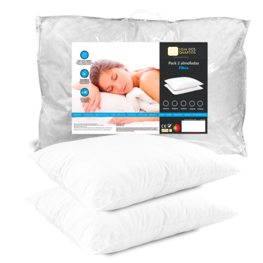 Almofadas Pack 2 unidades Fibra (com microfibras)