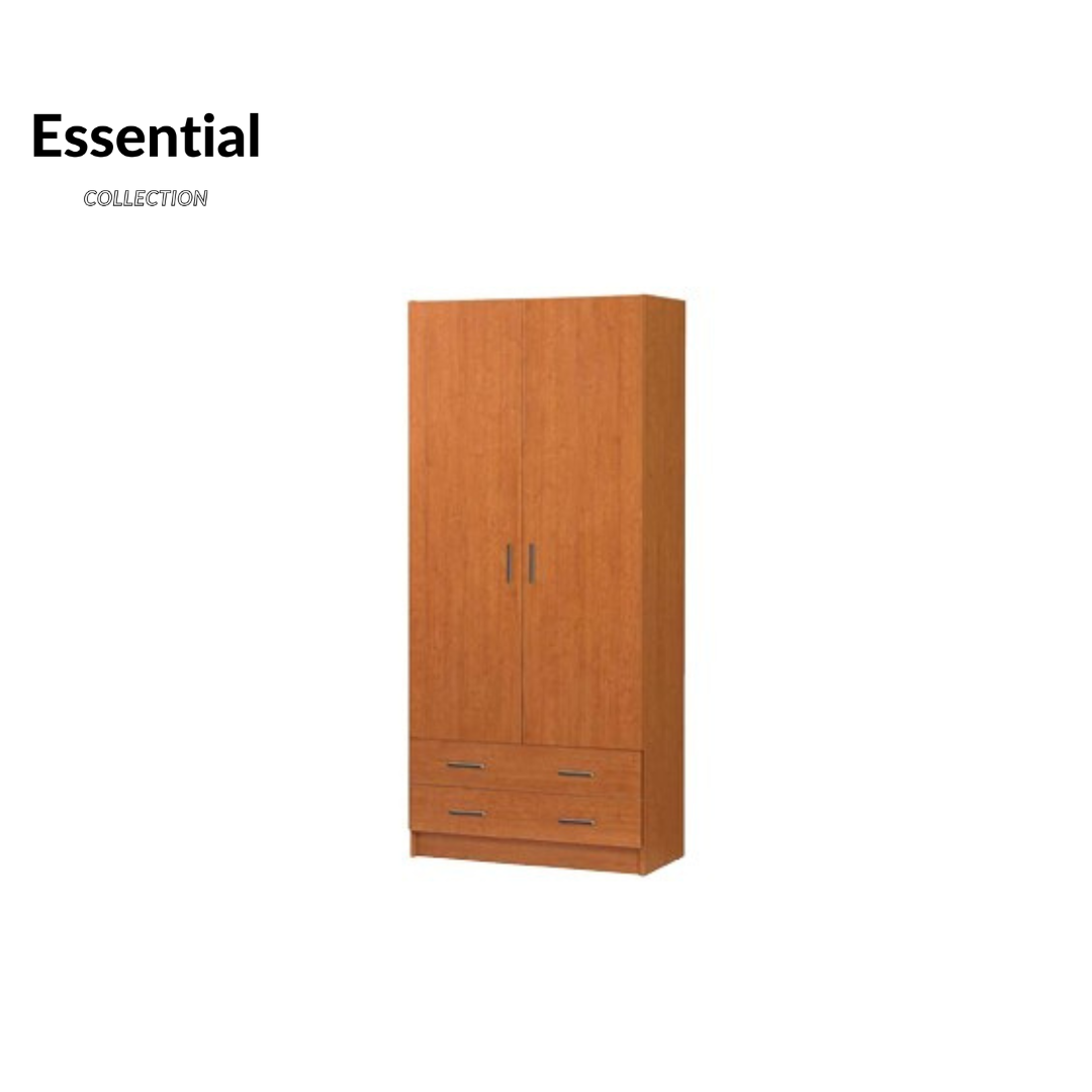 Roupeiro 2 Porta de Abrir e 2 Gavetas Essential