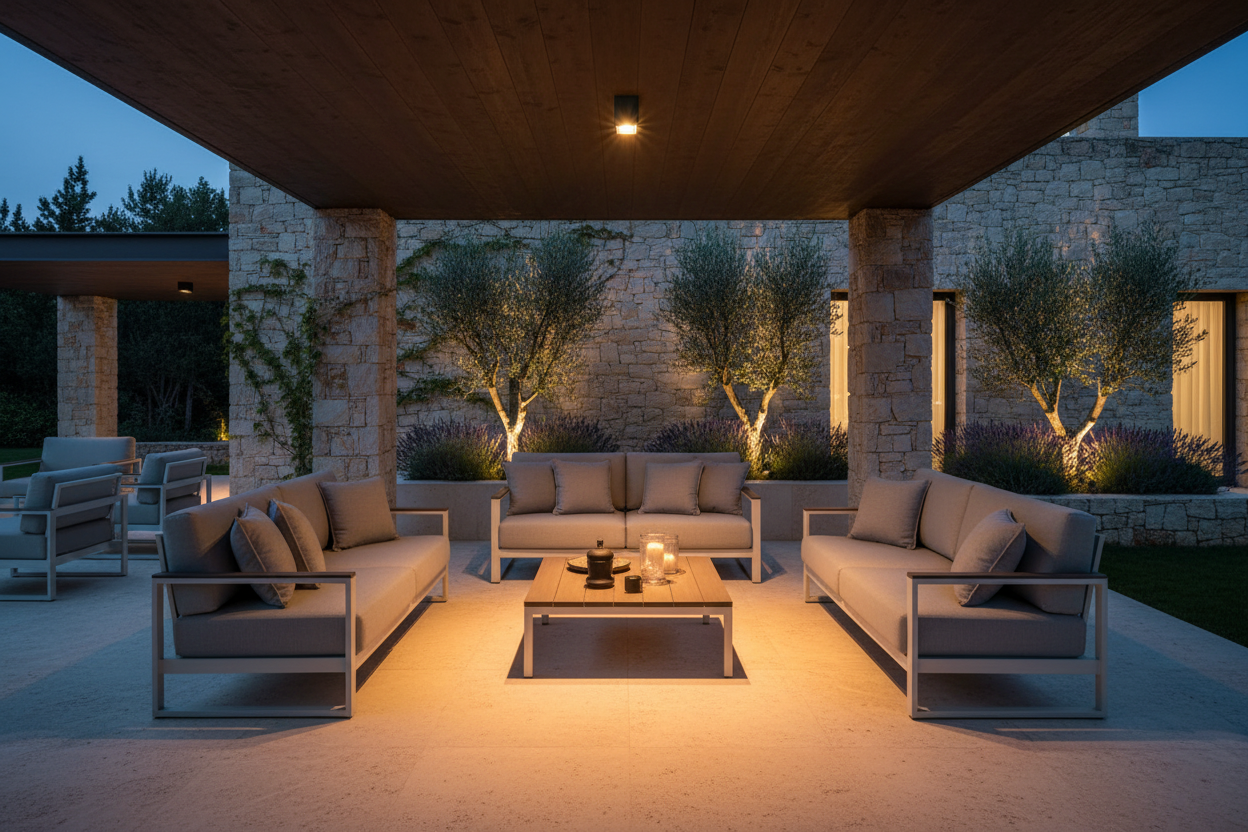 Aplique de Teto Exterior IP54 Cor Preto | Retangular