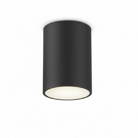 Aplique de Teto Exterior IP54 Cor Preto | Cilíndrica