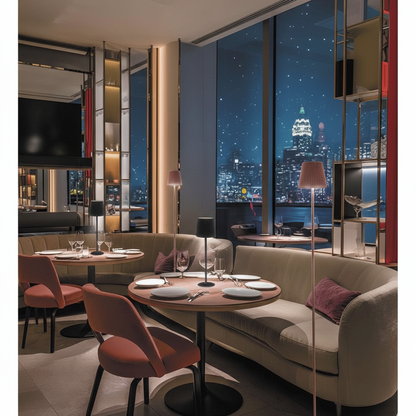 Candeeiro SUNSET em restaurante - versão corrigida