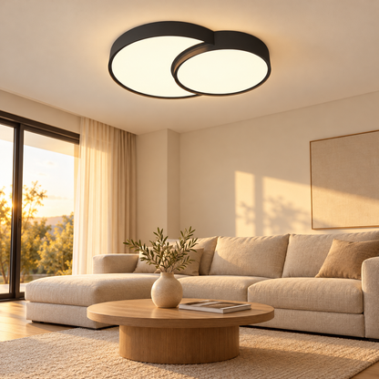 Candeeiro de Teto LED NIRO 62W – Plafond Regulável com Comando | Luz Ajustável
