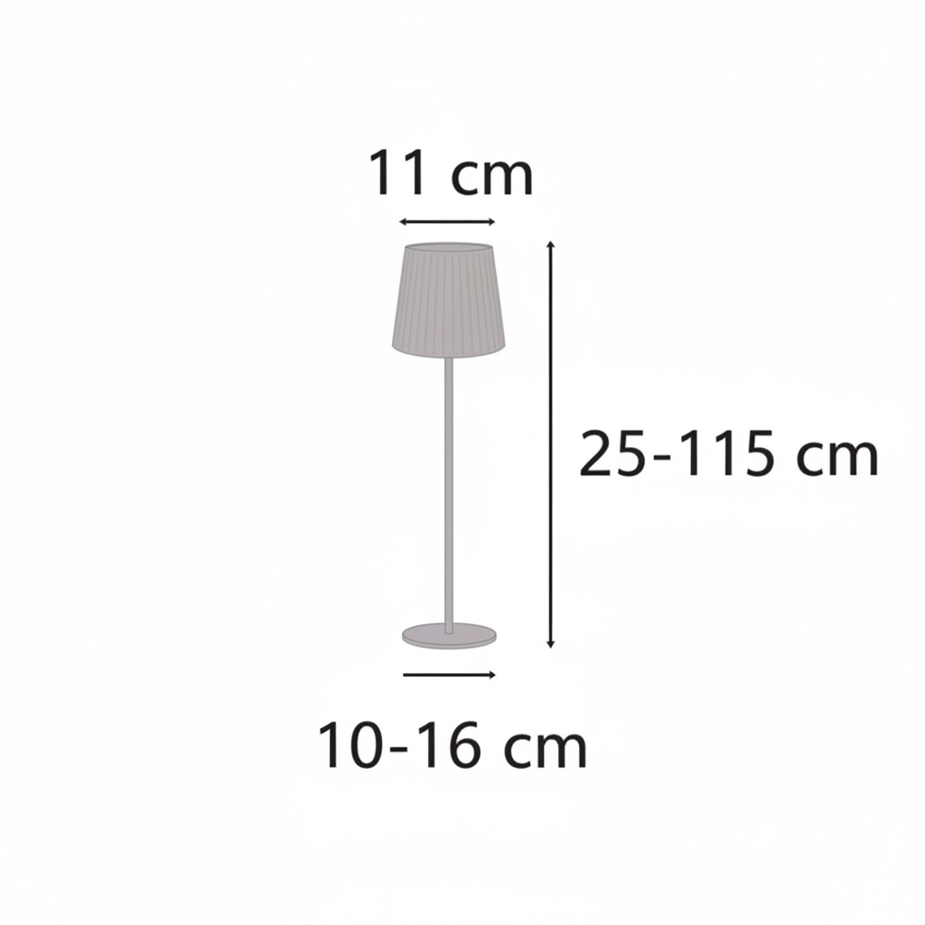 Diagrama técnico candeeiro SUNSET