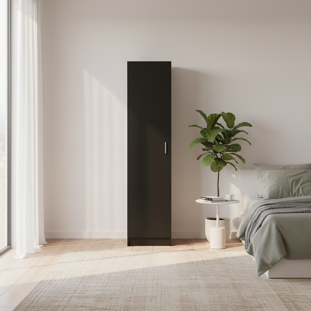 Roupeiro Essential 1 Porta - Preto